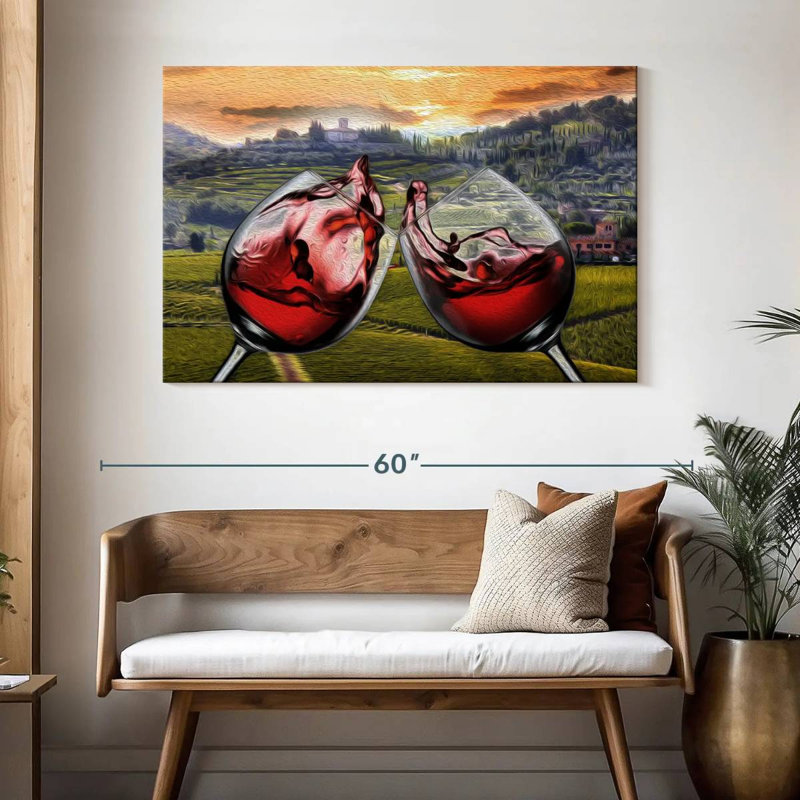 Yarlin Red Wine, 32" H x 48" W