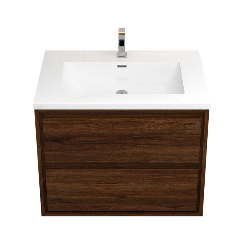 Meuble-lavabo mural simple l 29,5 po x P 19,6 po x H 21,75 po Prashant, Bois de rose
