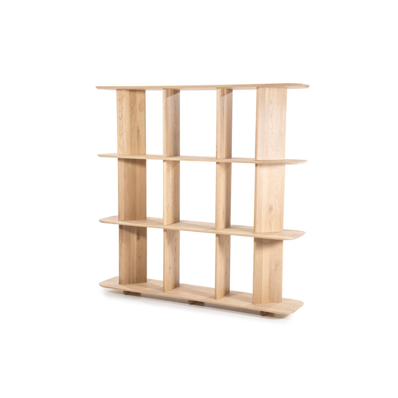 Wall Shelf Solid Wood Bookcase, Natural