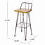 Tabouret industriel en bois et en métal