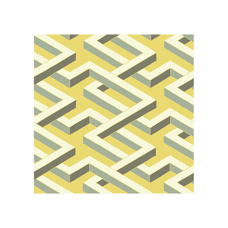 Luxor Geometric Wallpaper Roll, Green