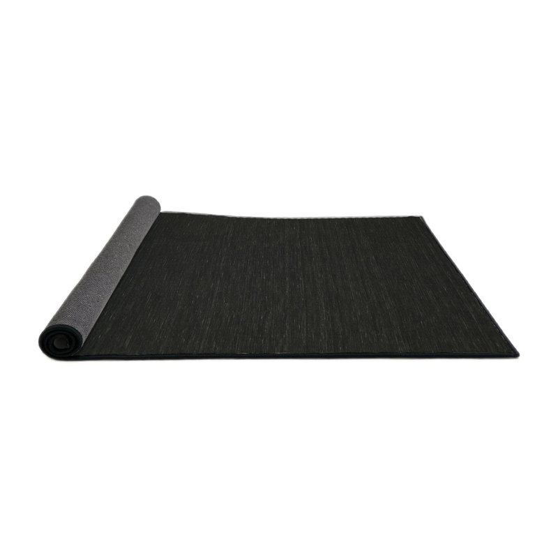 Tapis contemporain noir, Rond 6 pi