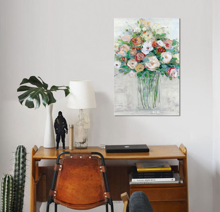 « mid-summer medley », reproduction de peinture à l’huile sur toile tendue, H 18 po x l 12 po x P 1,5 po, Toile tendue