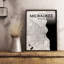 «Milwaukee City Map», reproduction d'impression sur affiche-24704879