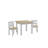 Elysian Kids 3 Piece Solid Wood Rectangular Play Or Activity Table and Chair Set-1093349484