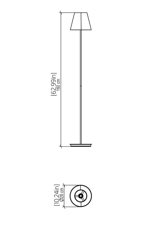 Conical Floor Lamp, Maple