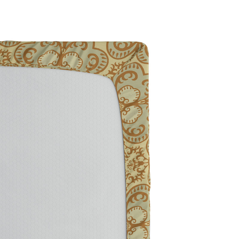 Microfiber Damask Fitted Sheet, Twin XL Fitted Sheet