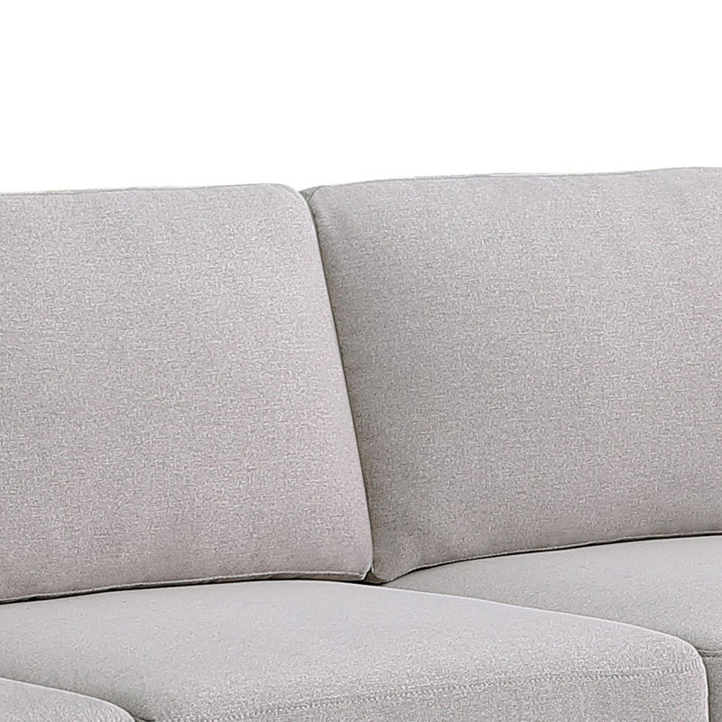70.5" Light Grey Linen Fabric Loveseat