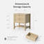 Table de chevet à 2 tiroirs en bois avec tablette-1515372185-1536010677