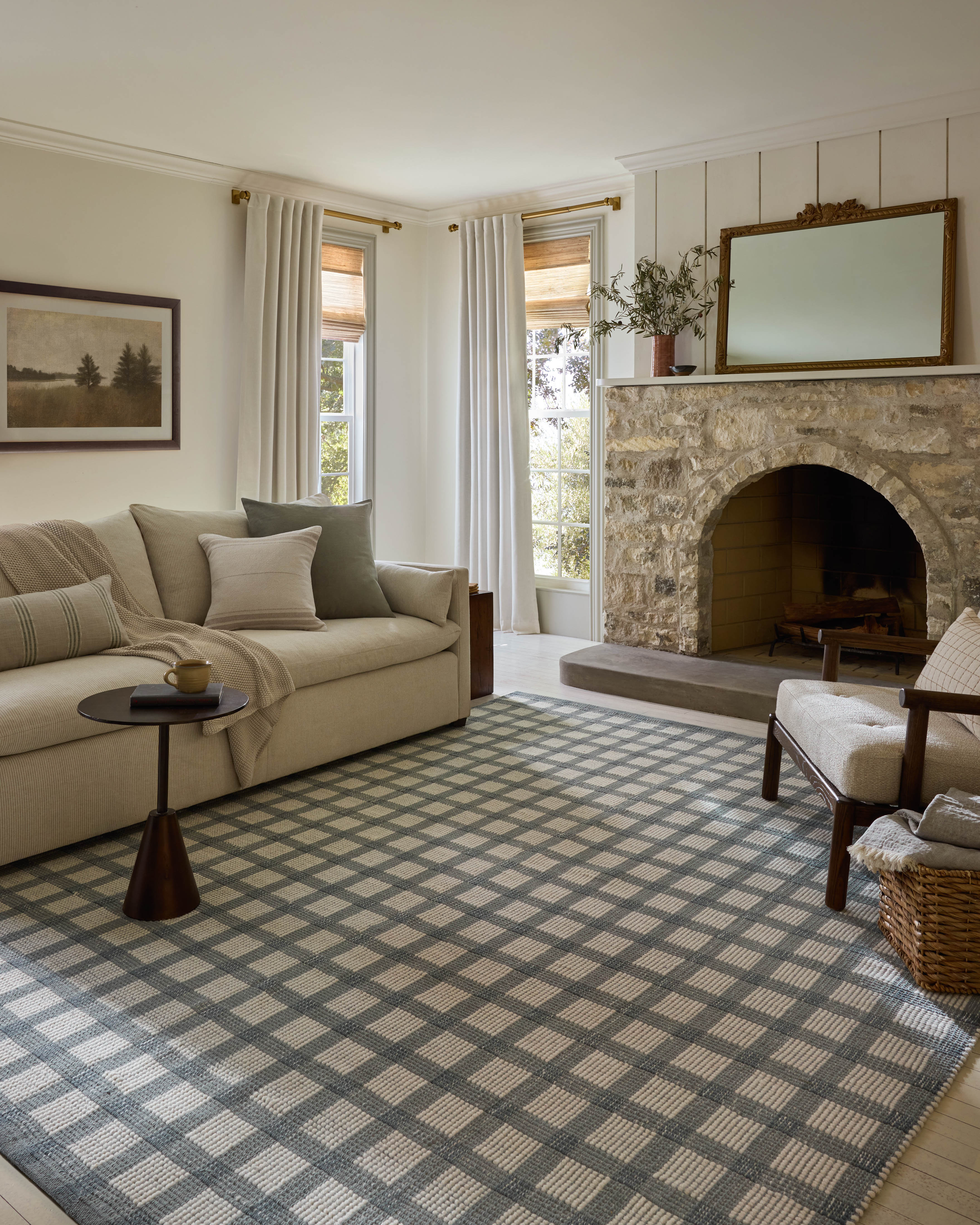 Boman Blue / Ivory Area Rug