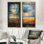 Meadow Horizon Farmhouse Windows II - Ensemble de 2 reproductions d'art mural