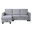 Canapé-lit modulaire réversible en velours de 82,5 po avec méridienne de rangement-46595559