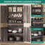 Grand garde-manger de style campagnard avec tablettes réglables, armoires de rangement avec portes et tiroir, armoire autoportante pour la cuisine, la salle à manger et le salon-1524767800