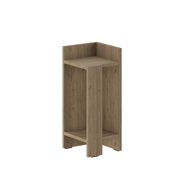 Lochlan Modern Compact Nightstand Bedside Table 25 x 27 x 60cm  Bedroom Furniture, Natural Oak, Right Orientation