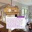 20" W 3-Light Woven Rope Drum Chandelier