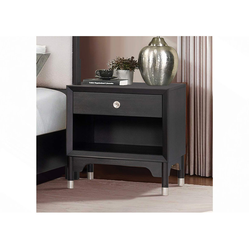 Table de chevet 1Pc, Noir