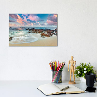 St. John Sunset by Dennis Frates - Wrapped Canvas Rectangle Print