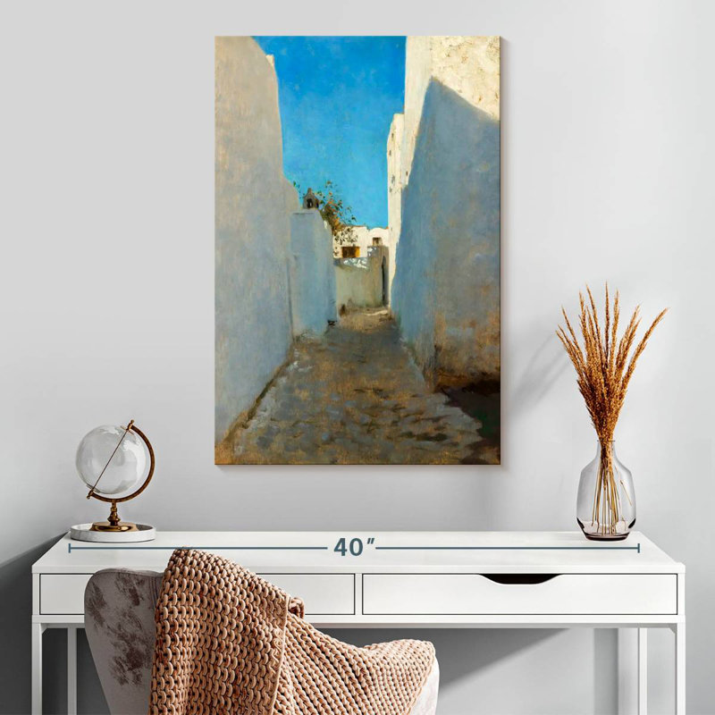Scène de rue marocaine, Sireci 1879-1880, H 30 po x l 20 po
