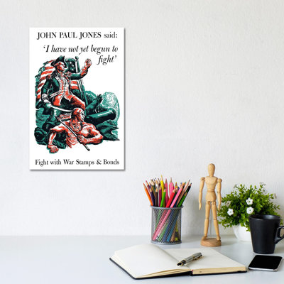 Fight With War Stamps And Bonds Wartime Poster by Stocktrek Images - Wrapped Canvas Print