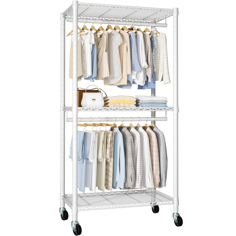 Eleora 193.55cm Rolling Clothing Rack
