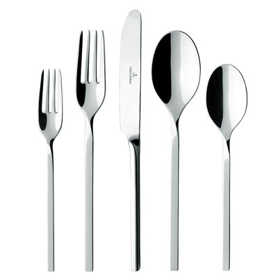 Ensemble de couverts 5 pièces Villeroy & Boch New Wave en acier inoxydable 18/10, service pour 1 personne