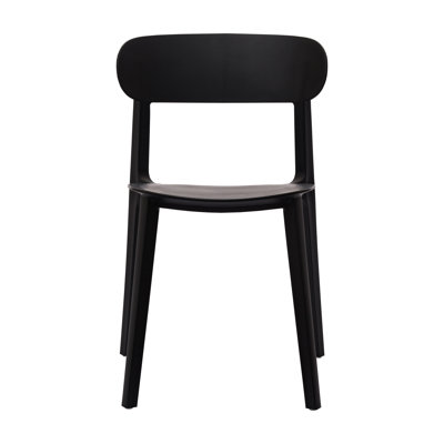 Commercial All-Weather Resin Patio Stack Chair With Contoured Backrest