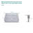 Bathroom Vessel Sink Above Counter White Bowl Sink Rectangle For Bathroom, Diamond Texture Design, Tempered Glass Vessel Sink With Pop-Up Drain (No Faucet)