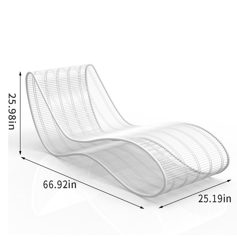 Chaise longue d'extérieur en alliage d'aluminium Luxury