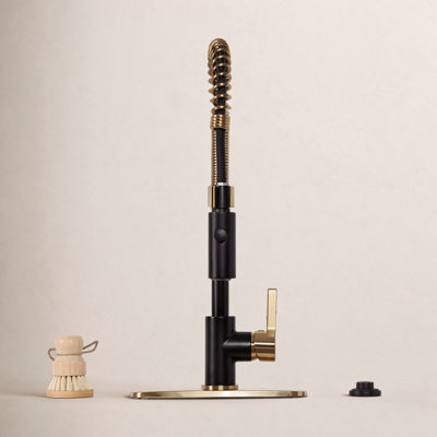 Kingston Brass Continental Single-Handle 1-Hole Deck Mount Pre-Rinse Kitchen Faucet