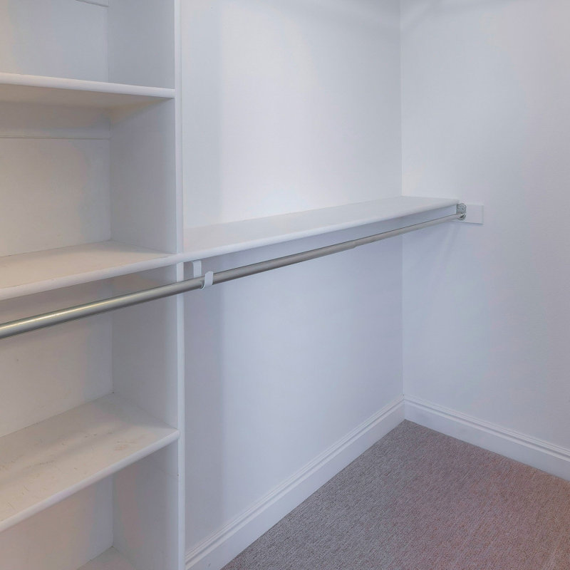 Tringle de garde-robe ajustable, acier, capacité de 30 livres - Design House, H 1 po x l 120 po x P 1 po, Chrome poli