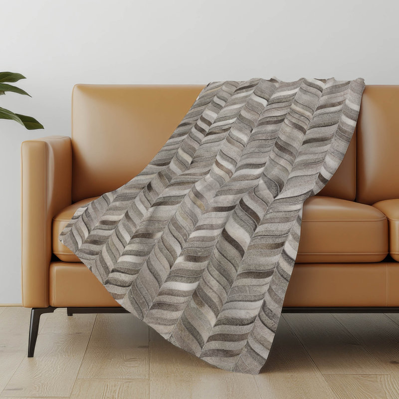 Addison Machine Washable Sherpa Herringbone Throw Blanket