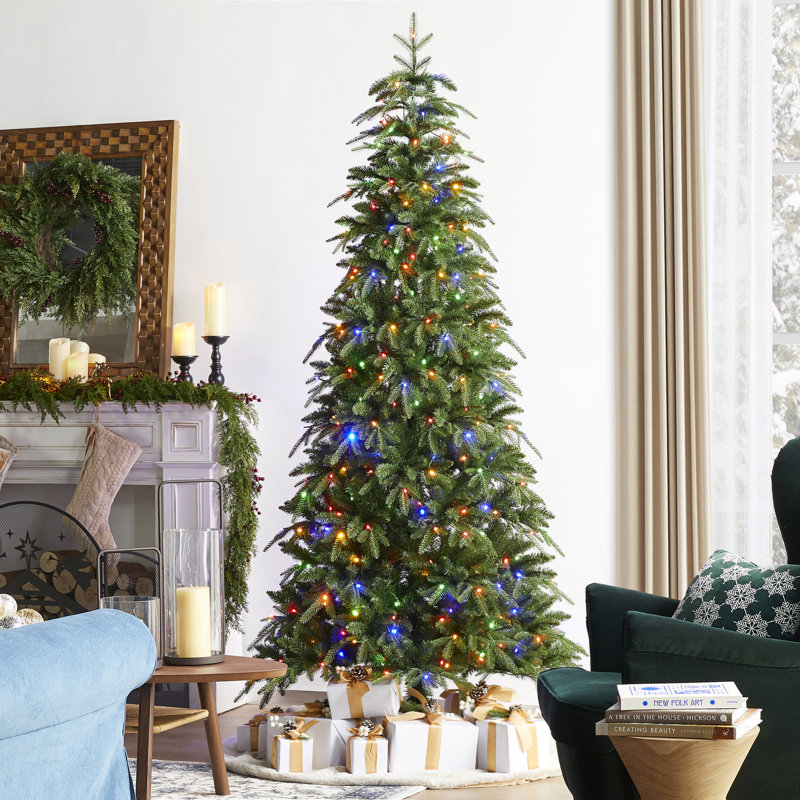 Sapin de Noël vert allongé Leilonie, 7.5'