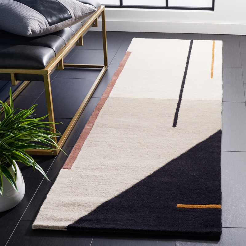 Delahni Hand Tufted New Zealand Wool Rug, Runner 2'3" x 10'