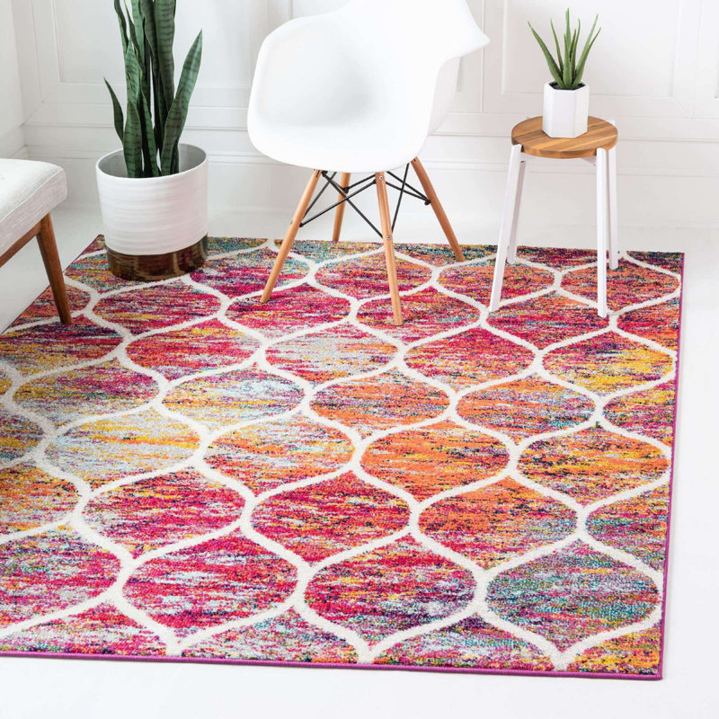 Tapis contemporain multicolore Tellaro, Rectangle 7 pi x 10 pi