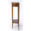 Denise 17,5 po W Demilune Console en bois avec tablette inférieure ouverte, brun moyen-446125736