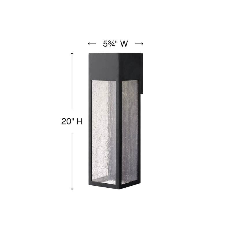 Rook Integrated LED Outdoor Flush Mount, Satin Black, 20" H x 5.8" W x 5.8" D, 6.5W