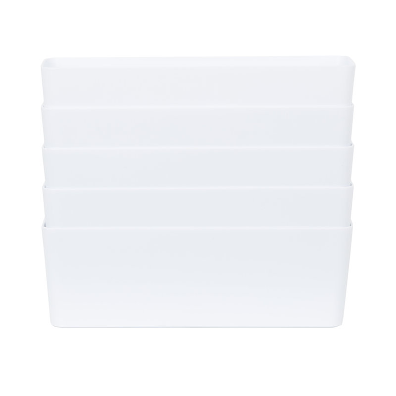 Wham Studio Basket 2.01 Rectangular Pack of 5 Ice White