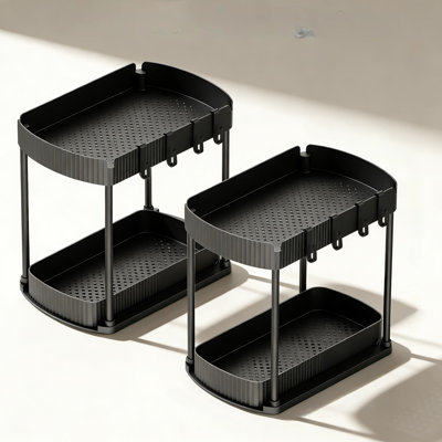 2-Pack Pull-Out Under Sink Organizer, Multi-Purpose Storage Drawer For Kitchen And Bathroom Cabinets, Heavy-Duty Space Saving Solution