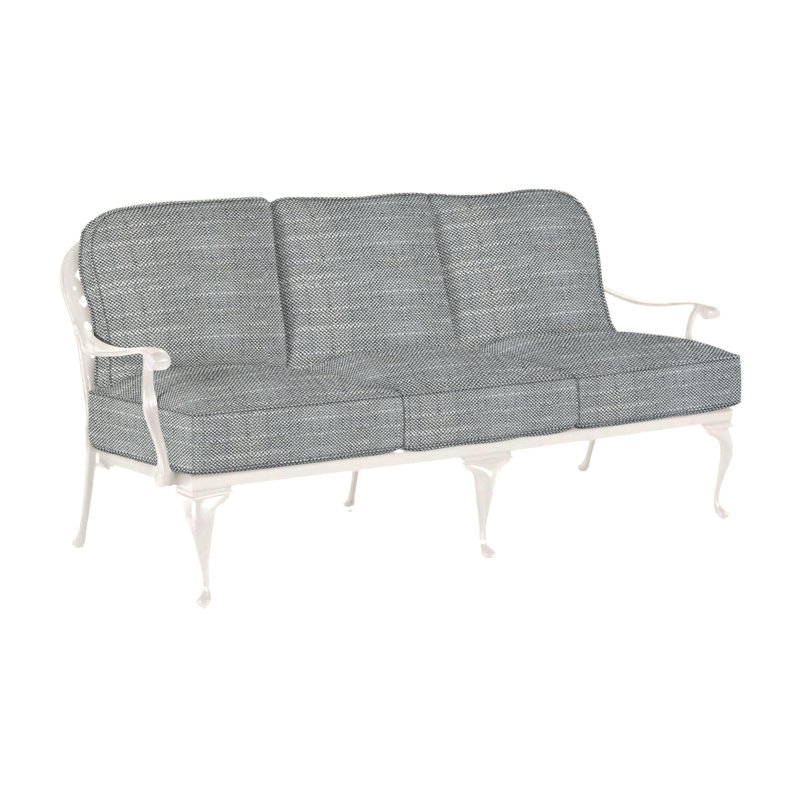 Provance 78.5" Wide Outdoor Patio Sofa with Cushions, Welt, Verona Silver, Ancient Earth