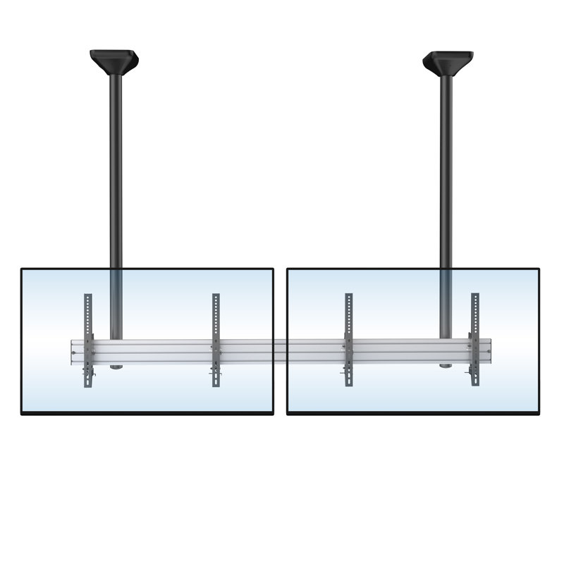 Black Tilt Multi Screen Ceiling Mount for Holds up to 110 lbs
