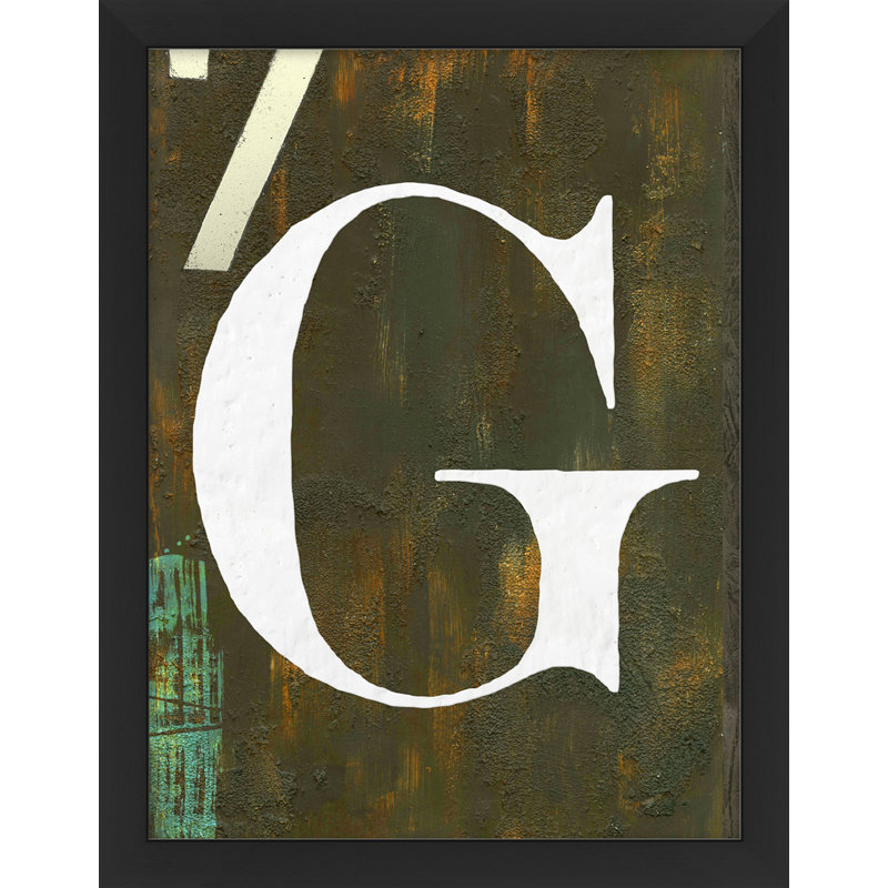 Alphabet "G" Framed Textual Art