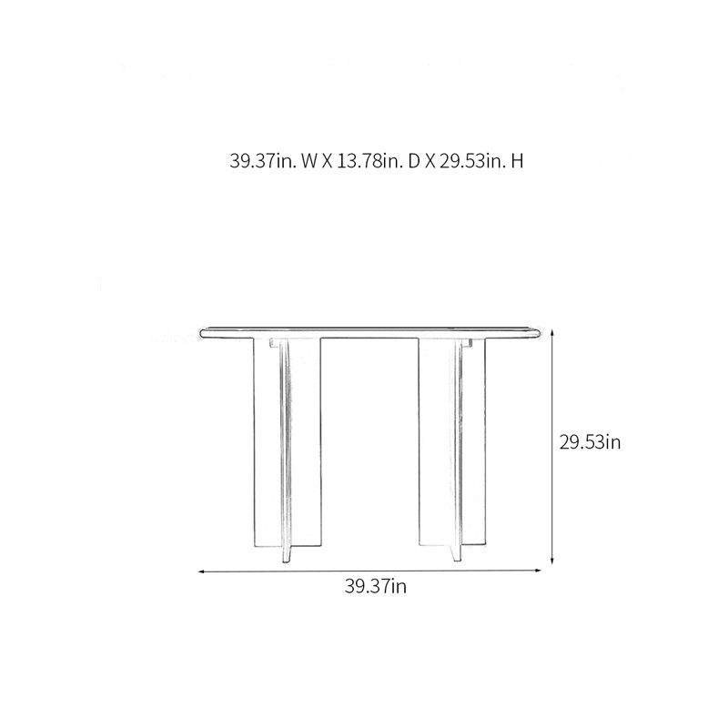 Console Minimalist, H 29,53 po x l 39,37 po x P 13,78 po