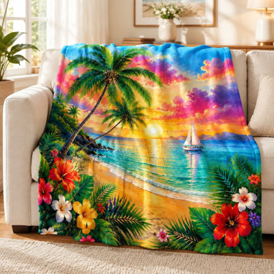 1pièce couverture molletonnée Sunset Beach