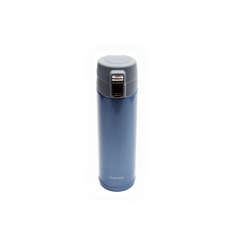 Blue Stainless Steel 16.9 Oz Travel Tumbler with Button-Release Lid