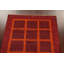 Tapis rouge en laine noué à la main de conception unique 3 pi 1 po x 4 pi 11 po New Age