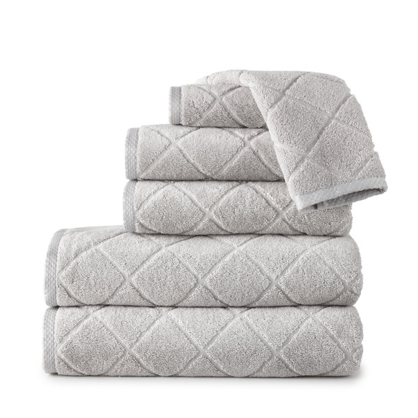 Contemporary Home Living Set of 4 Solid Mineral Gray Waffle Terry Dish Towel,  26