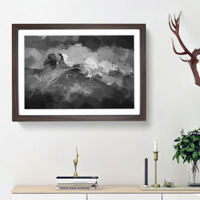 Birds Flying over the Lake District in Abstract - Picture Frame Graphic Art Print