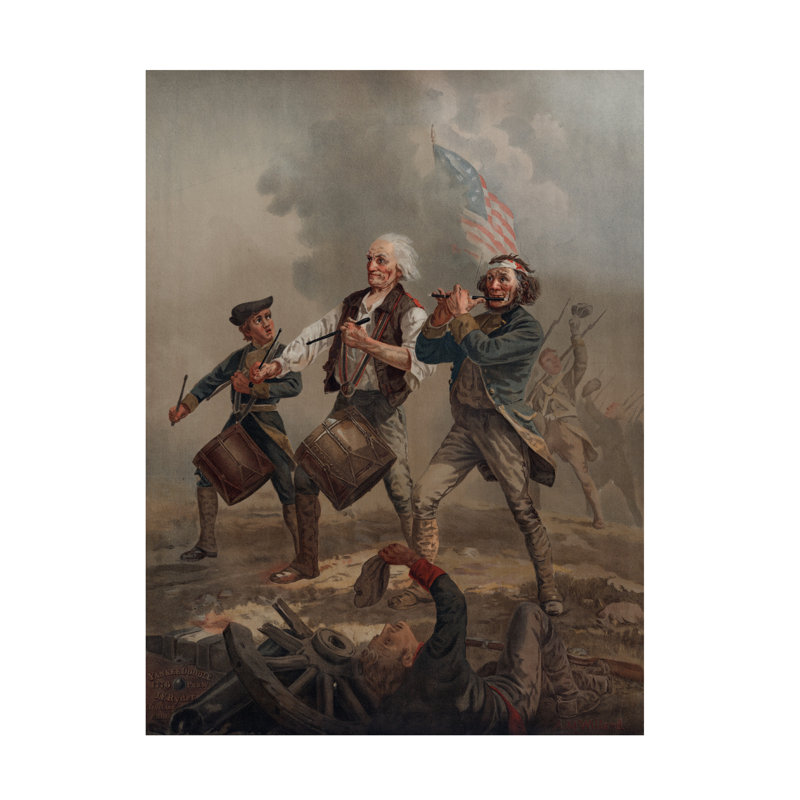 Yankee Doodle 1776 sur toile, H 19 po x l 14 po x P 2 po
