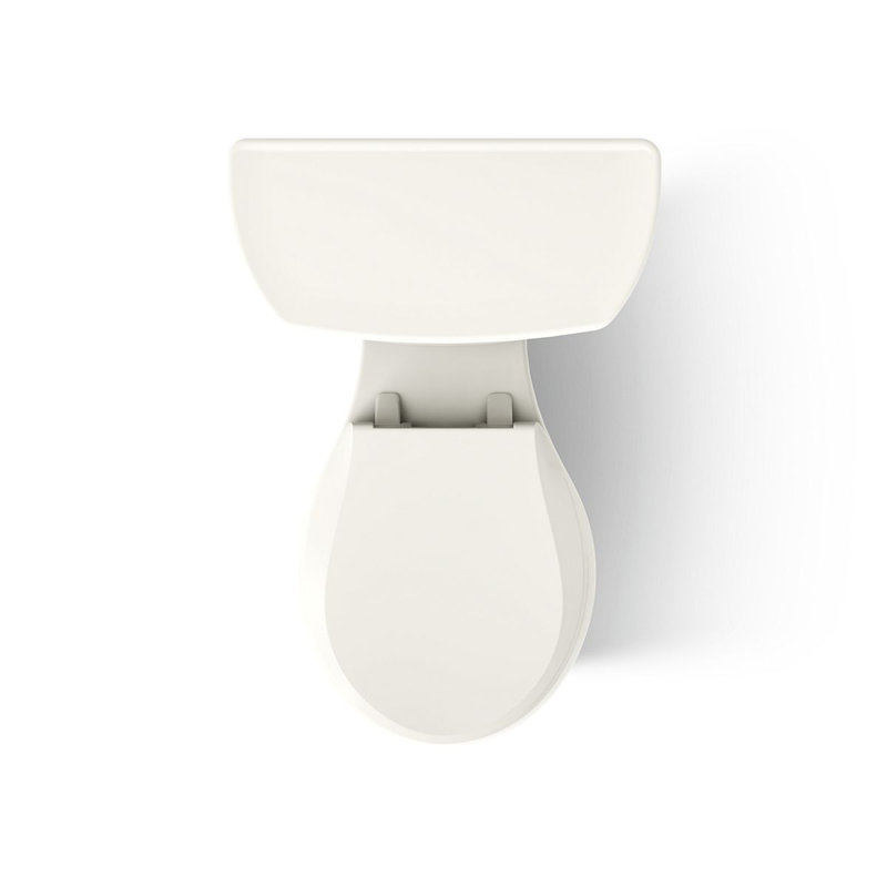 Wellworth™ 1.6 GPF Round Two-Piece Toilet (Seat Not Included), Biscuit, Left-Hand