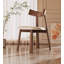 Chaise rembourrée moderne avec pieds en bois-1865886050